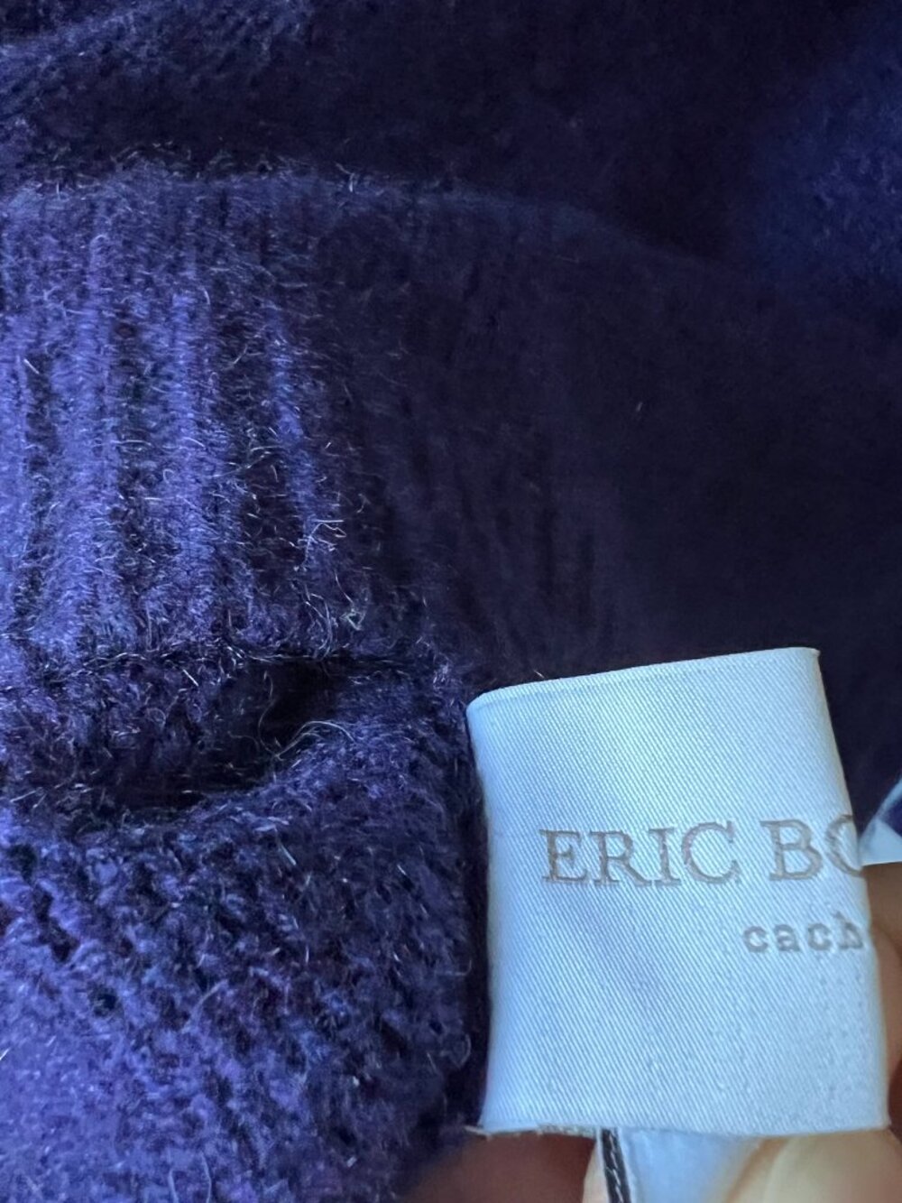 Eric Bompard Paris Purple Violet Turtleneck Cashmere Sweater S/M - Picture 3 of 12